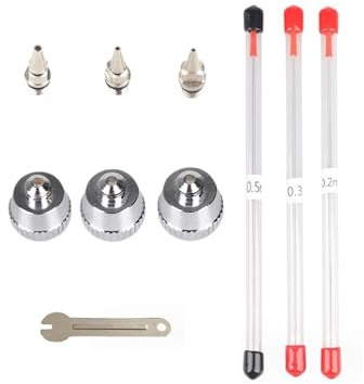 VEDA 0,2 mm, 0,3 mm, 0,5 mm Airbrush-Düsen und Nadeln, Ersatz-Set für Airbrushpistole
