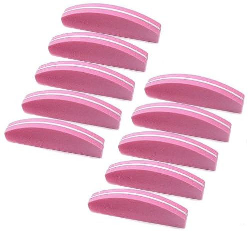 10 Stück Buffer Schleifblöcke, Buffer für Nägel Nagelfeile Block Nagelpolierblock, Grit 100/180, Polierblöcke für Nageldesign Nagelkunst Maniküre Werkzeug Nagelstudio und Zuhause (Rosa)