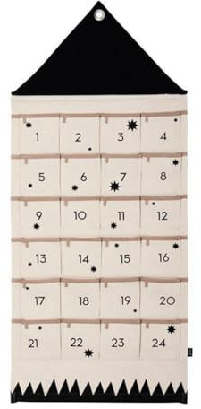 Hängande förvaringsväskor, -kalender, tyg -kalender med 24 fickor, för barn förvaring choklad och godis 109 x 50 cm