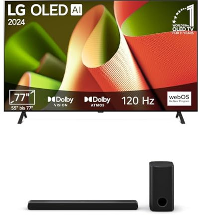 LG Bundle OLED77B49LA TV 77 (195 cm) OLED Fernseher DS77TY 3.1.3 Dolby Atmos Soundbar (400W) mit kabellosem Subwoofer