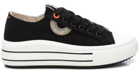 REFRESH - Zapatilla Mujer Negro - Calzado Cómodo y Versátil - Moda Casual - Modelo 17271907 (Talla 38)