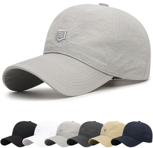 Gorra de béisbol Unisex Clásico Algodón Gorra el Sol Sombrero Moda Running Hombre Mujer Ajustable Gorras Verano Padel Tenis Golf Senderismo Protege del Sol y la Lluvia