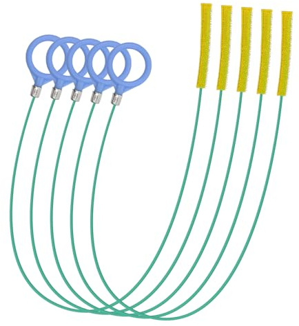 Desatascadores de desagües flexibles de 90 cm (35 pulgadas) (paquete de 5) con varilla metálica reforzada para desagües de lavabo, bañera, ducha y exteriores