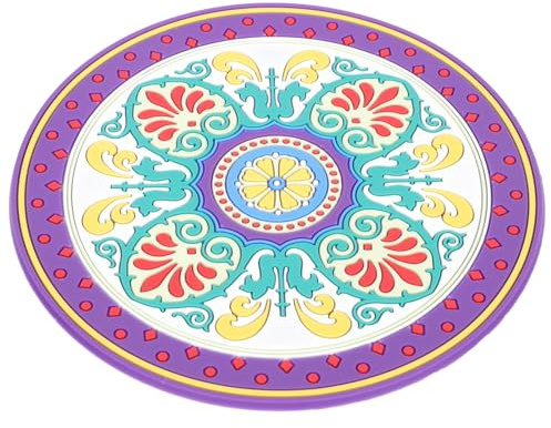 SHERCHPRY Tapis pour Bols Chantants Bouddhistes Grand Format, Coussin Rond Brodé Blanc Exotique, Accessoire Contemplation Doux et Antidérapant, Coussin Décoratif pour Thérapie Sonore