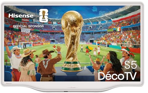 Hisense Smart TV QLED 43 4K Dèco TV 43S5Q, 60Hz, Audio Dolby Atmos, VIDAA OS con 1000+ APP, HDR10, Game Mode Plus, Bluetooth, Wifi, Works with Alexa, AirPlay2, lativù