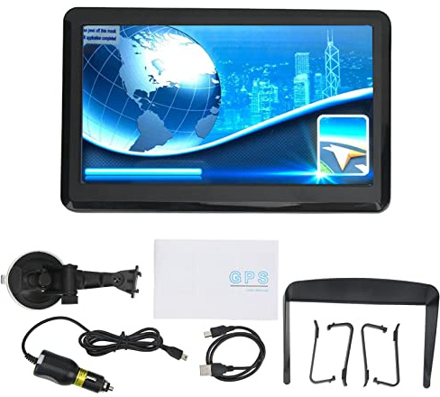 Torvex Navigatore GPS, Dispositivo Satellitare con Touchscreen HD da 7 Pollici e Staffa di Montaggio, Schermo per Navigazione Stradale sul Cruscotto di Auto, Camion e Veicoli