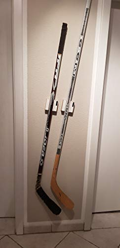 Clipboart® - Die 360° Wandhalterung für Deinen Eishockey Schläger oder Feldhockeyschläger aus Holz. Schaftbreite Eishockey 29-31mm / Feldhockey -50mm. Eishockeyschläger (Breite Senior)