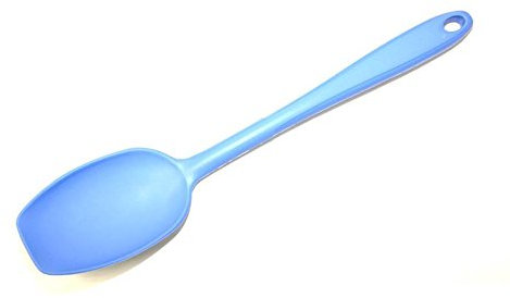 Kochblume Soßenlöffel L | Premium-Silikon & BPA frei| Hitzebeständig | Spülmaschinenfest | 30cm | Farbe: blau