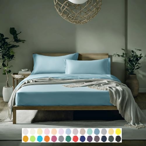 Carpe Sonno Elastisches Jersey Spannbettlaken 90x200cm Baumwolle bis 100x200cm [Made in EU] Absolut Bügelfrei - 15 cm bis 25 cm Steghöhe | Bettlaken 90x200 | Spannbettlaken 100x200 Baumwolle
