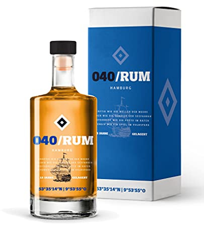 040 Rum mit hochwertiger Geschenkverpackung | 500ml Einzelflasche | 40% vol | Karibischer Rum des Hamburger SV | hochwertig | Geschenkidee für echte HSV Fans