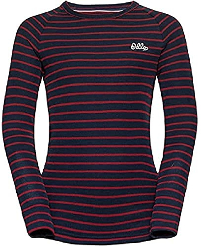 Odlo Ninos Camiseta de manga larga de ropa interior funcional con estampado de rayas ACTIVE WARM ORIGINALS ECO