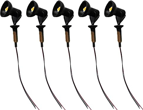 FUBESK 5 Stück LED Fluter Strahler Fluter Strahler H0 TT mit Stangenbaufassaden