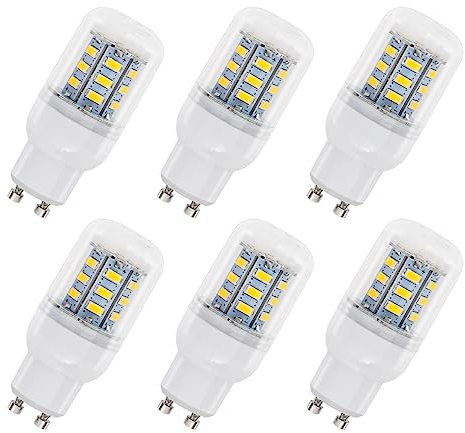 SCNNC LED Leuchtmittel GU10 Röhre 4W 230V, 400LM Kaltweiß 6000K, Nicht Dimmbar, Ersatz 40W Halogenlampen, 24 SMD 5730 LED GU10 Röhre für Deckenleuchte, Wandleuchte, 6 Stück