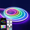YSRSAI Neon LED Strip, RGBIC Neon LED Streifen funktioniert mit Alexa und Google, mit App-Steuerung,IR Fernbedienung DIY-Funktion, Musik Sync, Neon Lichtband für Schlafzimmer,Wand Deko(RGBIC 3M KIT)