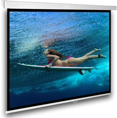 SlenderLine Beamer Rolloleinwand 160 x 160 (153x153) cm | Gehäuselänge 172 cm | 85“ | Format 1:1 | 1,2 Gain | 3D -Full-HD-4K-8K-UltraHD | Heimkino | Business |Vierkantgehäuse