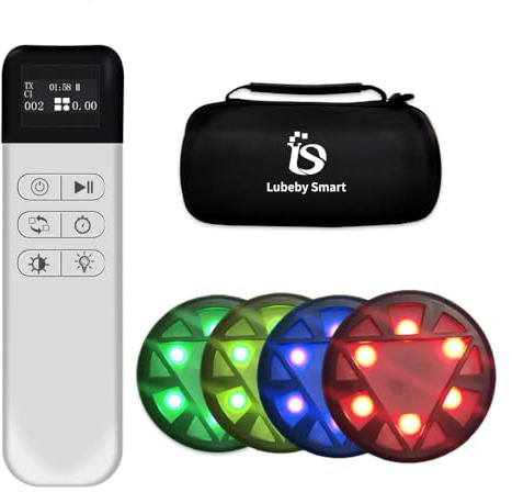 Lubeby Smart Equipo de entrenamiento de reacción con control remoto, luces de entrenamiento de reacción para atletas de fútbol, baloncesto y boxeo (4 luces + 1 control remoto)