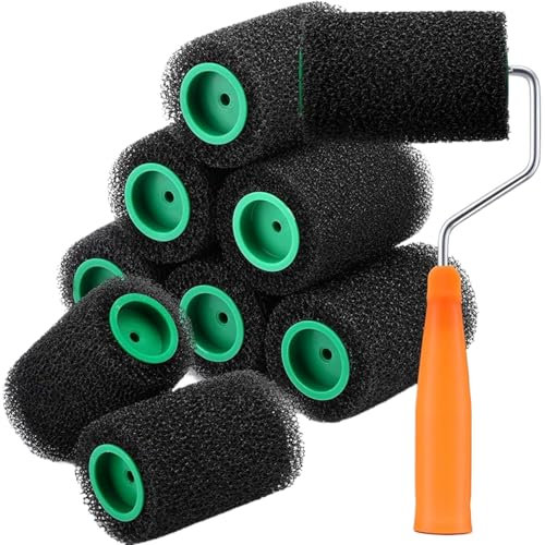 Kit Rullo Pittura - Kit Pittura Casa Con Pennello E Rullo | Set 10 Pezzi Con Coperture Sostituibili, Verniciatura Per Casa E Uso Commerciale