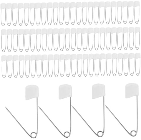 SEWACC 100pcs Boy Girl Safety Pins Heavy Duty Fastening Clips for Diaper Pins Fashion Safety Clips Bulk Sewing Craft Supplies