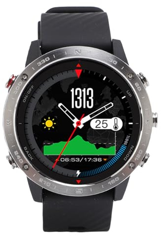 Keenso Prestazioni a Prova di 50 Metri, Sicurezza e Precisione, Notifiche Istantanee, Orologio Intelligente della Batteria di Lunga Durata con Design per gli Allenamenti di Corsa all'aperto (BLACK)