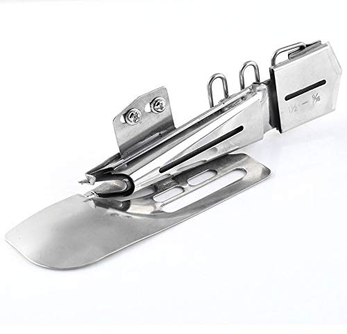 Einstellbarer Schrägbinder Nähfuß, Falten Rand Befestigungs Band Mappen Ordner Nähfuss für industrielle Nähmaschine(1-3/8- 1/2)