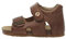 Falcotto BEA-Sandalen aus Leder mit Schnalle und Klettverschluss, Braun ,21 EU