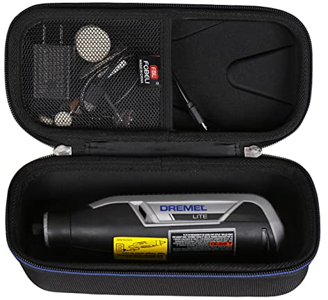 FBLFOBELI EVA-Hartschalen-Tragetasche für Dremel Lite 7760 N/10, 4 V, Li-Ion, schnurloses Drehwerkzeug, variable Geschwindigkeit, Mehrzweck-Rotationswerkzeug-Set (nur Etui)