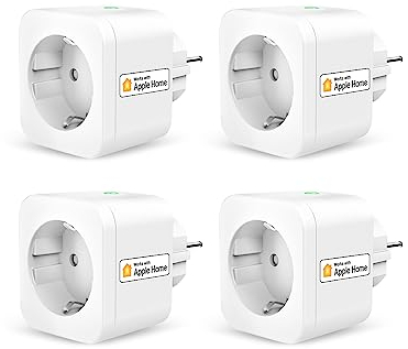 Refoss Smart Steckdose funktioniert mit Apple HomeKit, WLAN Steckdose mit Verbrauchsmessung, Zeitschaltuhr Steckdose mit Fernbedienung, Stromzähler Balkonkraftwerk, mit Alexa, Google, 4 Stück
