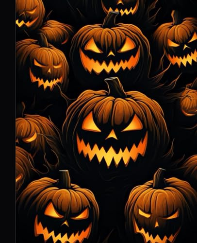 Spooky Scary Pumpkin Notebook | Halloween Notebook | Collage Ruled |110 Pages