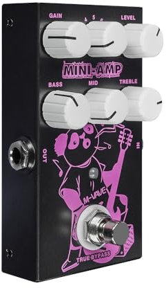 Jemora Effektpedal für E-Gitarre, DC 9 V, 3-Gang-EQ-Einsteller, tragbares Gitarren-Multieffektpedal, 9-Gang-Auswahl von Musikeffekten, Metallgehäuse für Lautsprecher, Mixer, Kopfhörer, Soundkarte