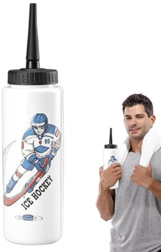 Genérico Botella de agua deportiva de 1 litro a prueba de fugas con pajita extendida para deportes con casco y actividades al aire libre