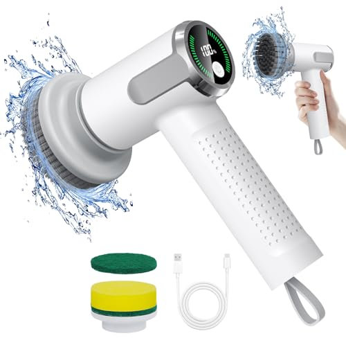 WILLONG Elektrische Reinigungsbürste, Spin Scrubber, 2 Reinigungsmodi Elektrische Bürste zum Putzen, Fugenbürste Elektrisch Geeignet für Zuhause