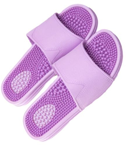 VENYAA Pantoufles de massage pour homme, sandales de réflexologie thérapeutique d'intérieur pour massage acupoint, soulagement de la douleur de la voûte plantaire, chaussures de massage antidérapantes