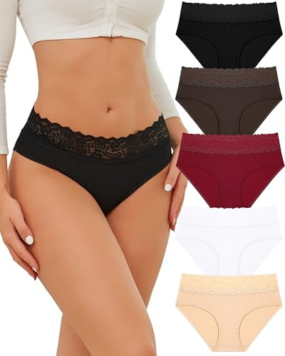 READY TO LOVE Cotton Underwear Women Soft Women's Knickers Comfy Womens Pants Brazilian Knickers Multipack Sexy Ladies Briefs Stretchy Bikini Panties