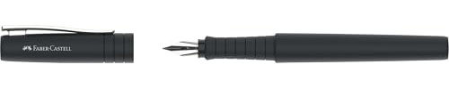 FABER-CASTELL 241006 - Füller Poly Pen, Federbreite F, Füllfederhalter schwarz