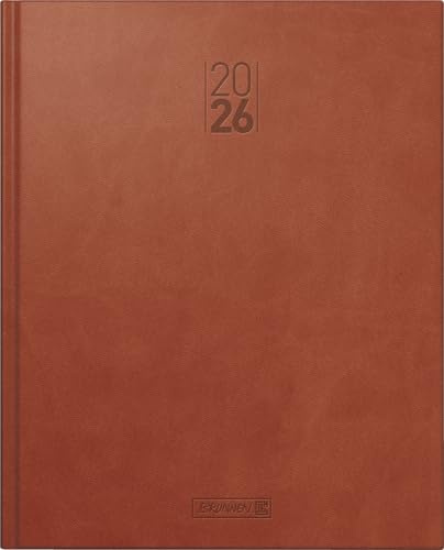 BRUNNEN bokkalender mod. Manager Wt 7 weektimer 2026 | 210 × 260 mm, konstläder, brun