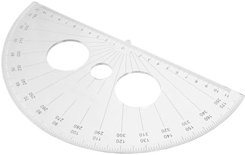 Angoily 180 Degree Plastic Protractor Half Circle Ruler Math Protractor for School Students