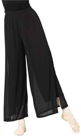 Pantalones de Entrenamiento de Danza Pantalones De Ballet For Mujer, Pantalones Deportivos For Fitness, Pantalones De Yoga, Pantalones De Pierna Ancha, Pantalones Largos De Malla De Doble Capa For Cor
