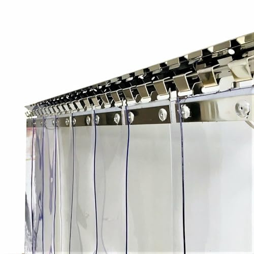 PVC Door Curtain Commercial Waterproof Plastic Vinyl Strip Curtain for Warehouse Doors and Walk in Freezers PVC Strip Door Curtain for Privacy and Energy Savings 90x190cm/35.43x74.8in Size