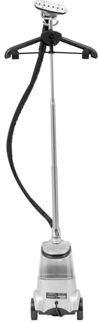 Estación de planchado de vapor de pie, 2200 W, vaporizador de pie para ropa, 220-240 V, vaporizador de ropa con ruedas, boquilla Polyjuice de 6 agujeros