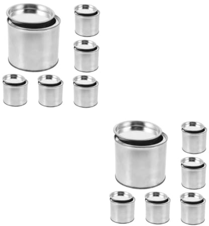 Angoily 12pcs Practical Paint Storage Can Iron Ink Can Paint Container Storage Tins Jar