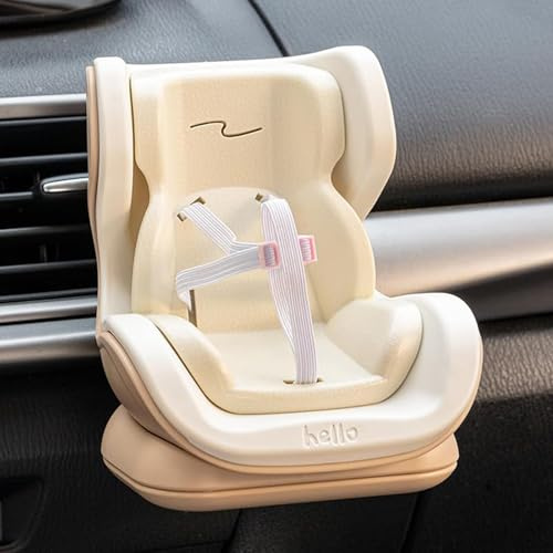 Doll car seat Compatible with 17cm toy with Air Vent Clip and Desktop Display, Cute and Functional Car Ornament for Blind Box Doll Fans, Collectors