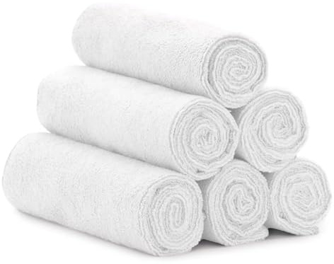 Quick D. Microfiber Gym Towels 16x27 Inch – 5 Pack, Quick Dry, Soft & Absorbent Workout Towels for Gym, Sports, Yoga, Travel & Fitness (White)