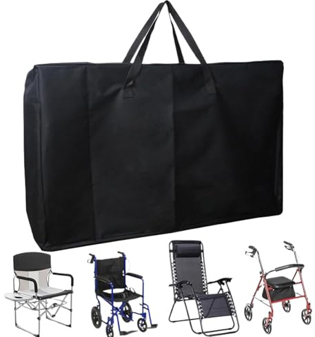Genérico Fundas para Sillas Plegables - Bolsa De Transporte Resistente para Sillas De Playa con Asa | Organizador Multiusos para Toalla Hamaca Paraguas