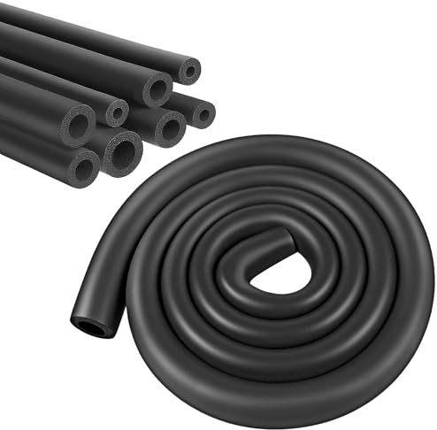 Dshunnc 2 rullar 1,8 m rörisolering skum, isolering värmerör, rörisolering 9 mm, frostskydd för isolering vattenledning, energisparande värmeisolering (Ø 6 mm)