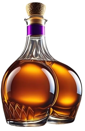 300 ml karaff dekanter whiskystaty skulptur - snygg glas whiskykaraff, rolig 3D-whiskyflaska, kreativ och vattentät handblåst vinkaraff