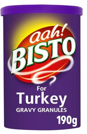 Bisto Flavoursome and Delicious Turkey Gravy Granules, Perfect for Christmas Dinners, 190 g (Pack of 1)
