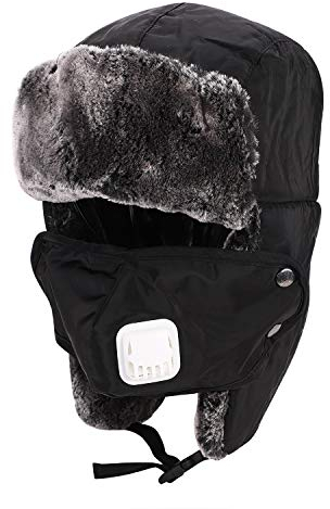 XINCHIA Unisex Kinder Winter Trappermütze Thermofell Gefüttert Wintermütze mit Ohrenklappen Wasserdicht Outdoor Skimütze Warme Russische Skimütze mit Warmem Dickem Lammwollfutter für Jungen und