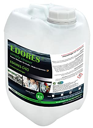 Edores-40 Universalreiniger, Konzentrat, Reinigungsmittel zum Reinigen von lackierten Flächen, Kunststoffteilen, Kunststofffußböden und zum Entfernen von Flecken auf Teppichen und Textilien, 10 Liter