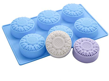 Seifenform Sonnenblume Blume Seifenform Handgemachte Seifenform Mousse Kuchen Silikonform Kuchen Backen Werkzeuge Seifenformen for Seifenherstellung Seifenformen silikon ( Color : Random Color )