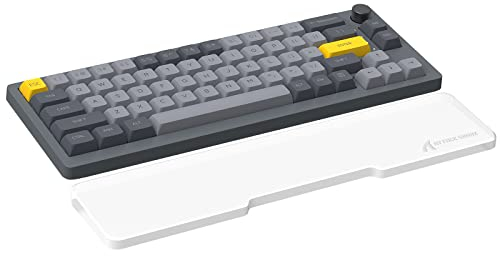 ATTACK SHARK 87 Tasten CNC Acrylic Wrist Rest, ergonomische Tastatur-Handauflage, tragbare rutschfeste transparente Handauflage, Schreibtischzubehör für Gaming und Büroarbeit